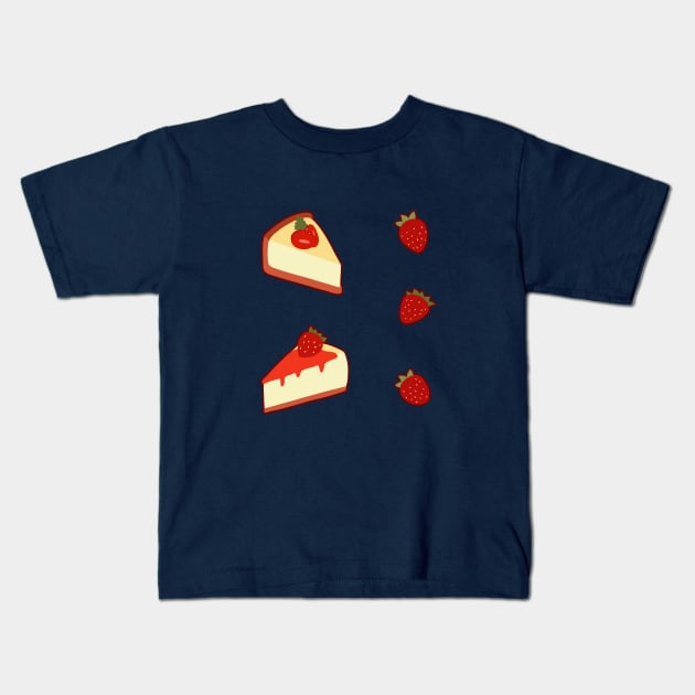Strawberry Cheesecake Kids T-Shirt by vpessagno